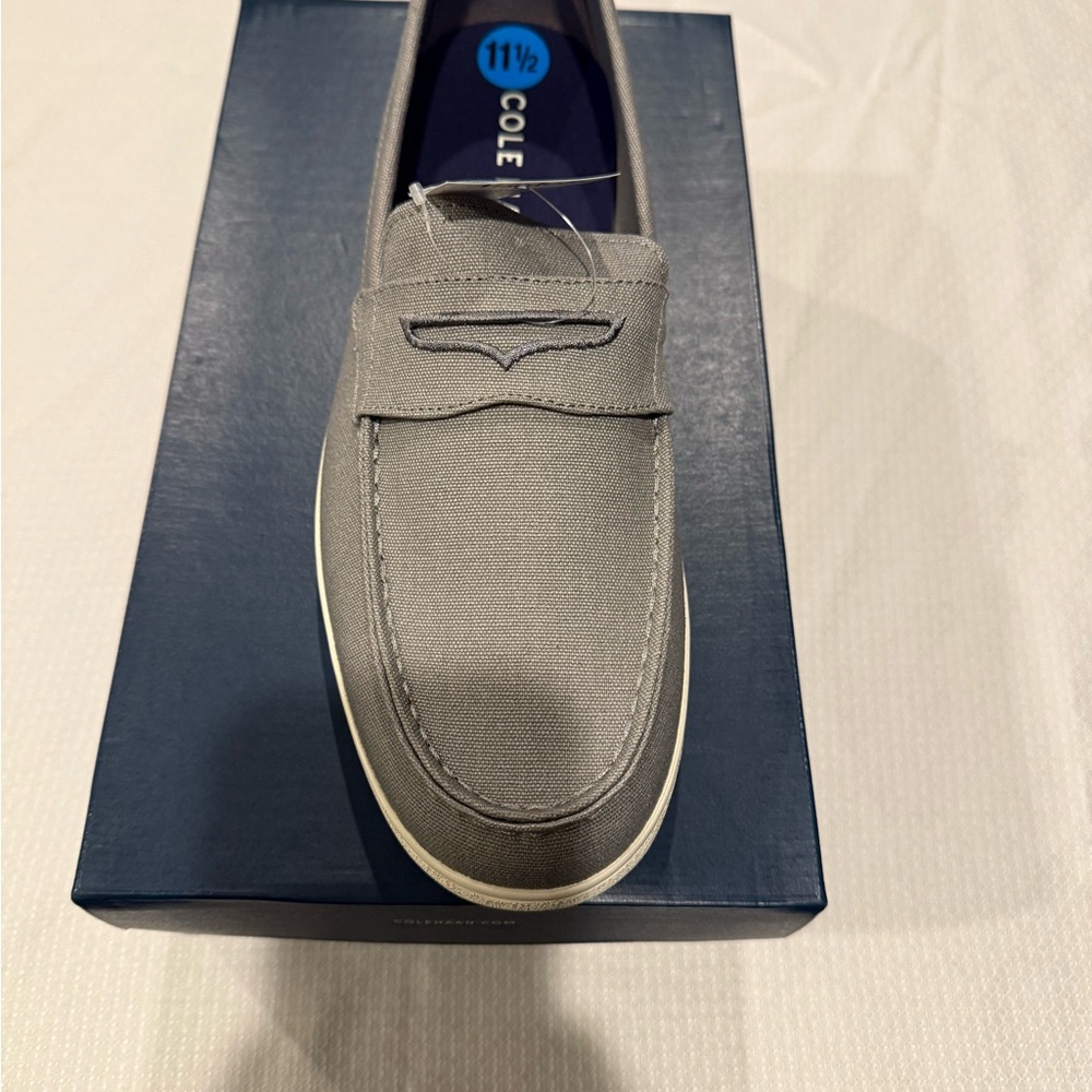 Cole Haan Men's Light Gray Slip-On Loafers